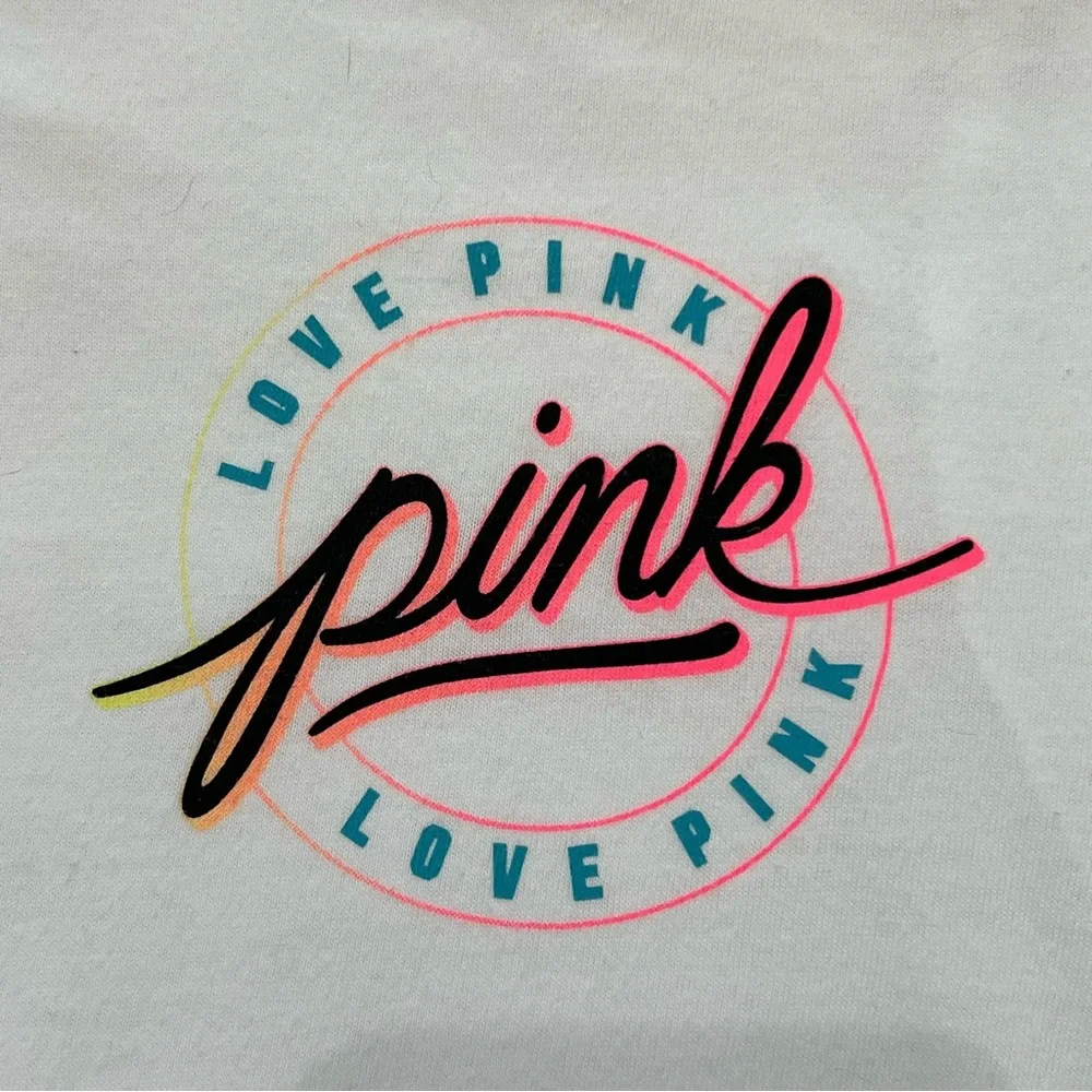 NWOT White Victoria Secret Pink XS Short Sleeve Top With Back Lacing - Picture 8 of 9